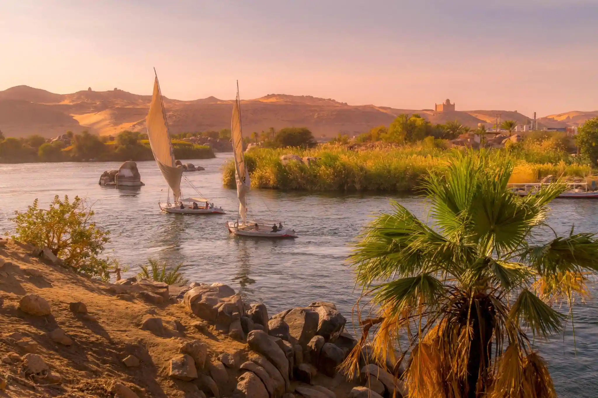 Egypt Christmas travel – a sunset felucca experience on the Nile in Aswan