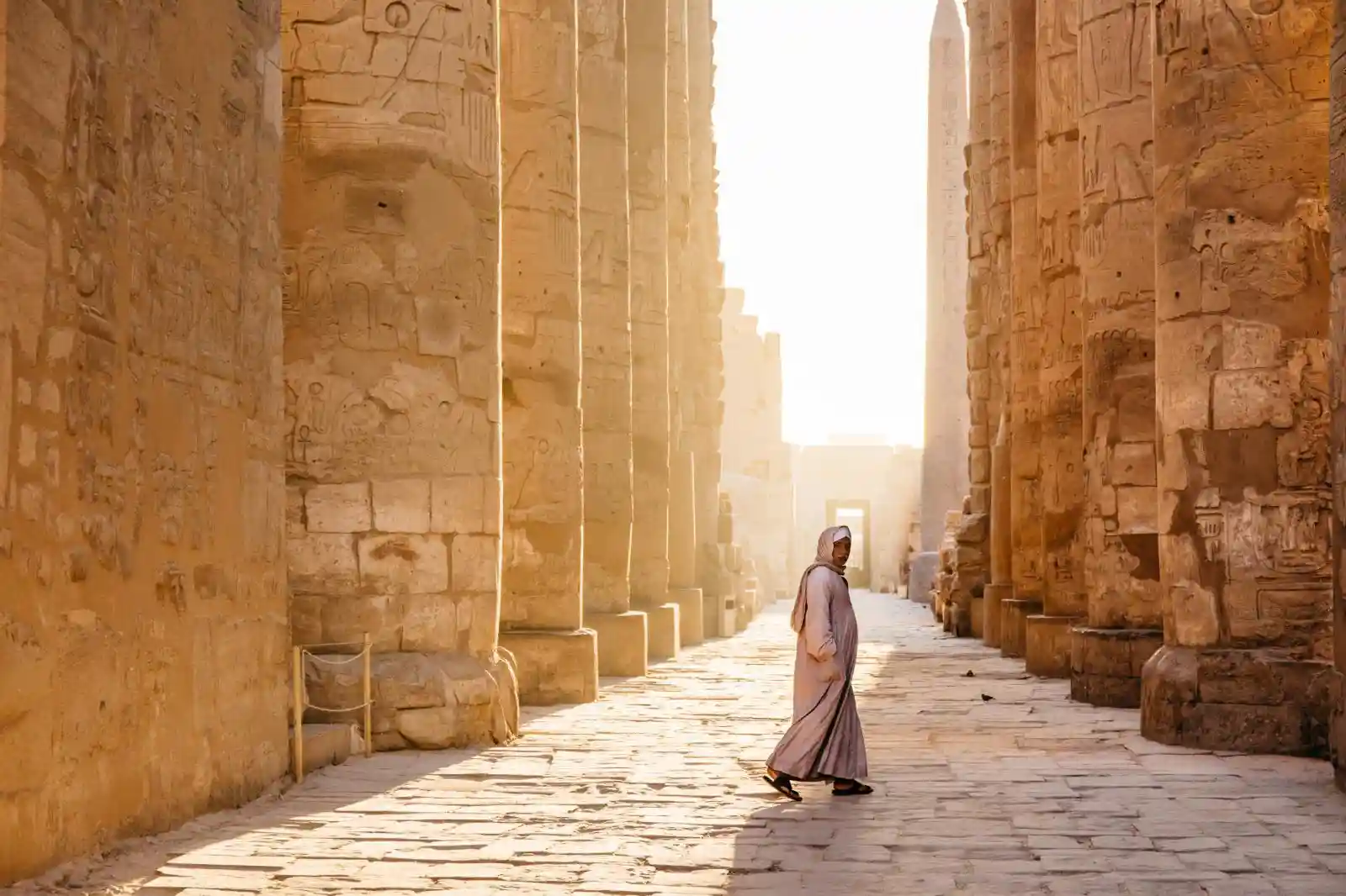 Solo Travel Christmas Egypt Tours at Luxor Temple, Egypt